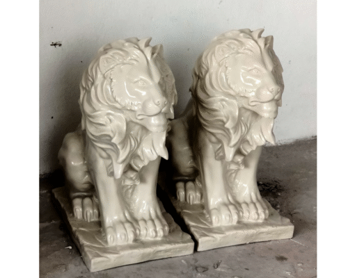 Big Sitting Lion (Ivory) - Image 2